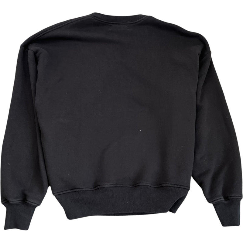 Men's Crane Crew Oversized Sweatshirt Black Size S
