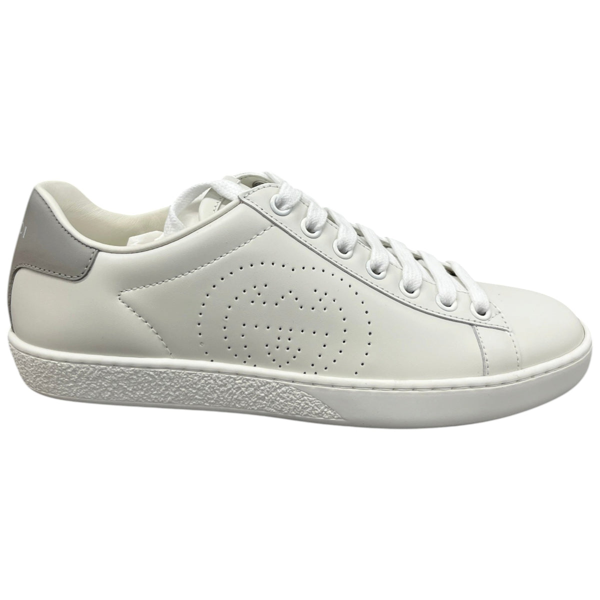 Women's Ace Perforated Interlocking GG Low Trainers White Size UK 2.5 / EU 35.5 - Photo 1