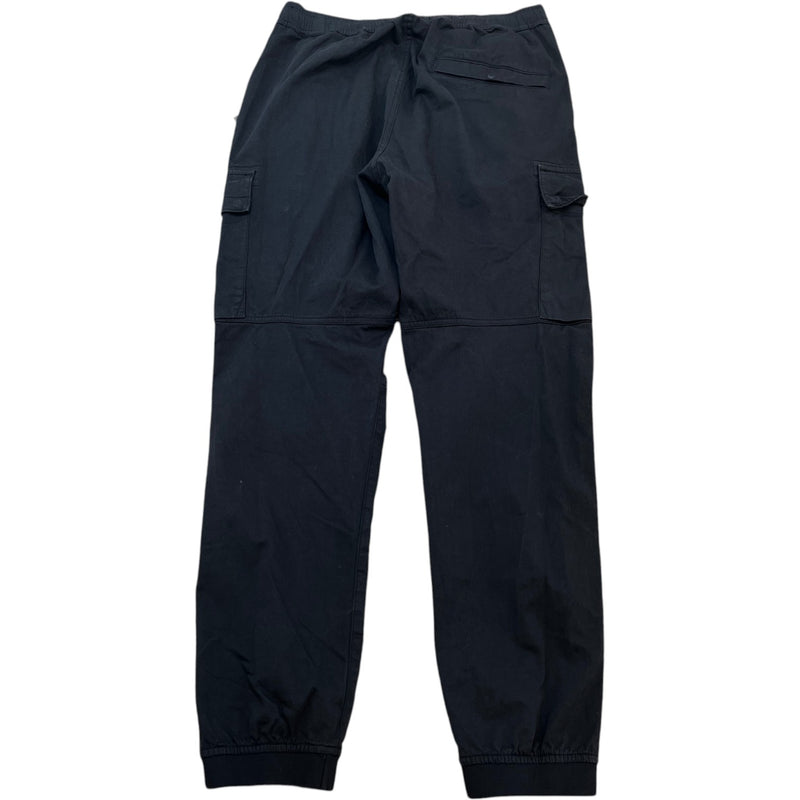 Men's Applique Logo Cargos Black Size Waist 32"