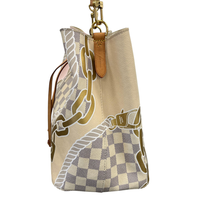 Women's Damier Azur Nautical Neonoe MM Handbag White