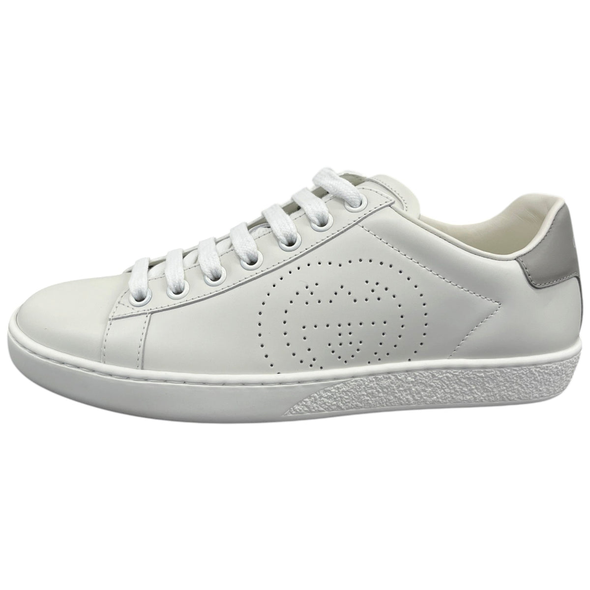 Women's Ace Perforated Interlocking GG Low Trainers White Size UK 2.5 / EU 35.5 - Photo 5