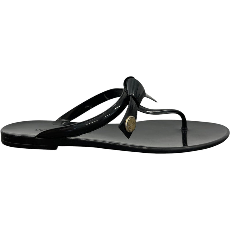 Women's Lv Logo Buckle Sandals Black Size EU 38 / UK 5