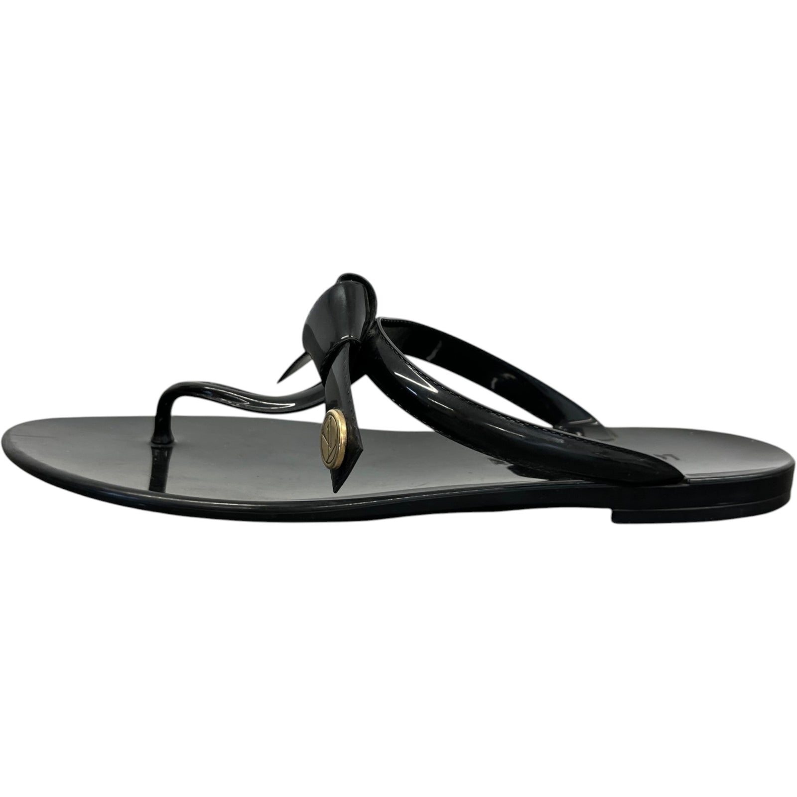 Women's Lv Logo Buckle Sandals Black Size EU 38 / UK 5 - Photo 5