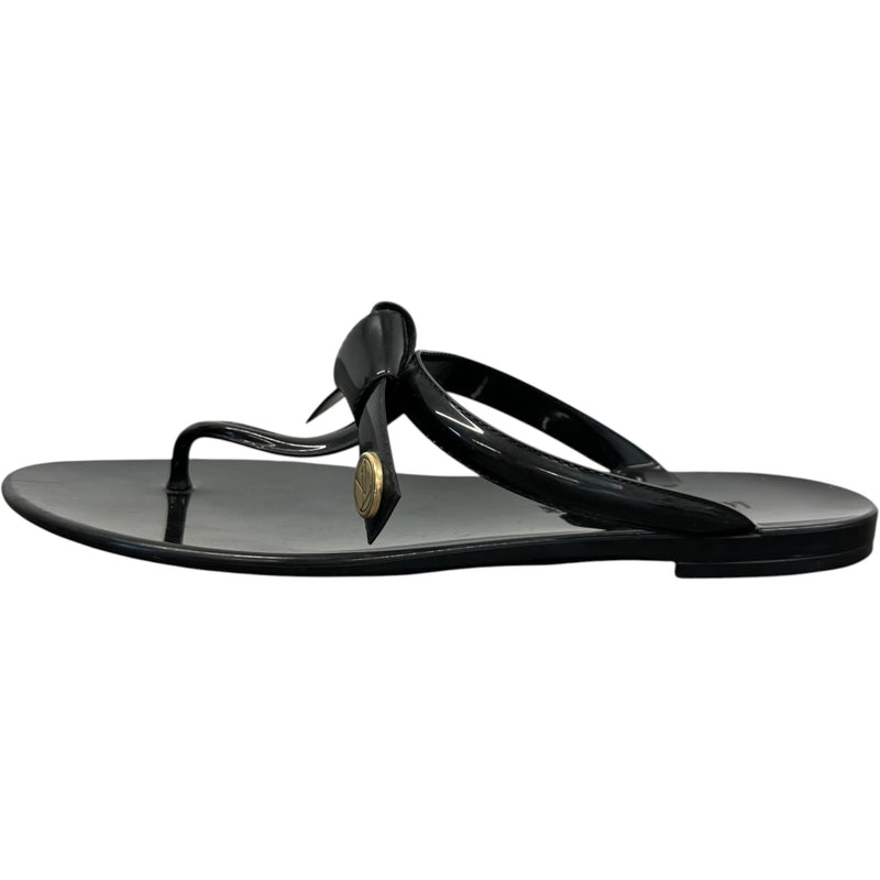 Women's Lv Logo Buckle Sandals Black Size EU 38 / UK 5