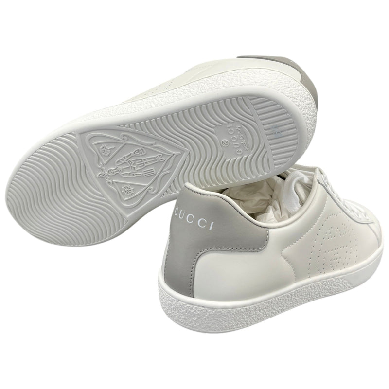 Women's Ace Perforated Interlocking GG Low Trainers White Size UK 2.5 / EU 35.5