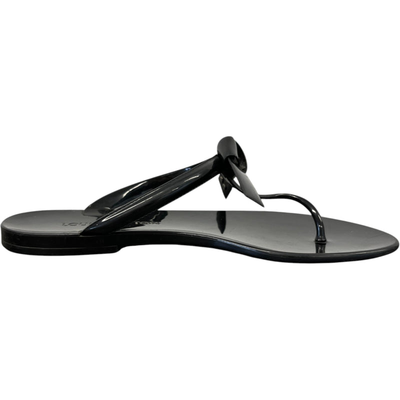 Women's Lv Logo Buckle Sandals Black Size EU 38 / UK 5