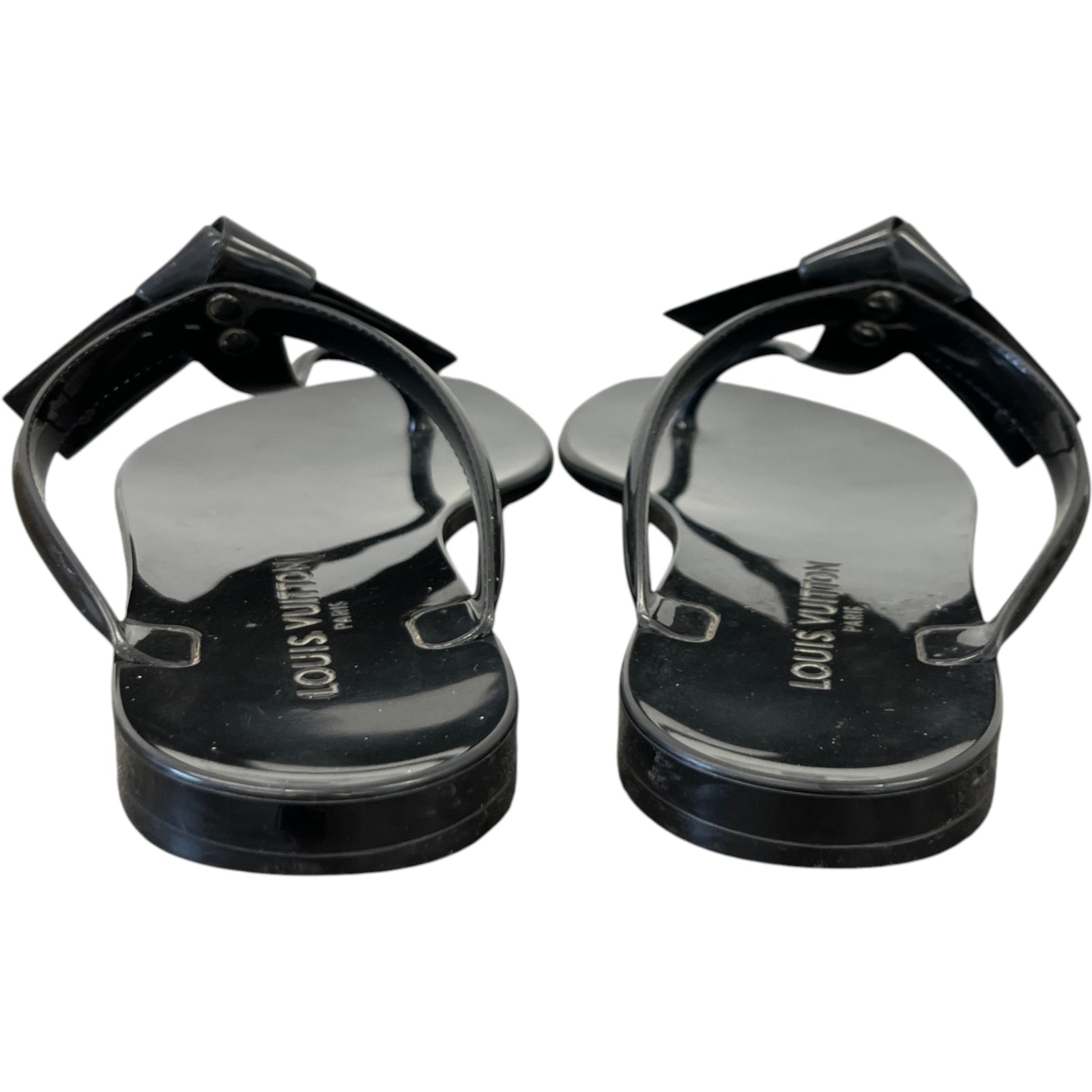 Women's Lv Logo Buckle Sandals Black Size EU 38 / UK 5 - Photo 7