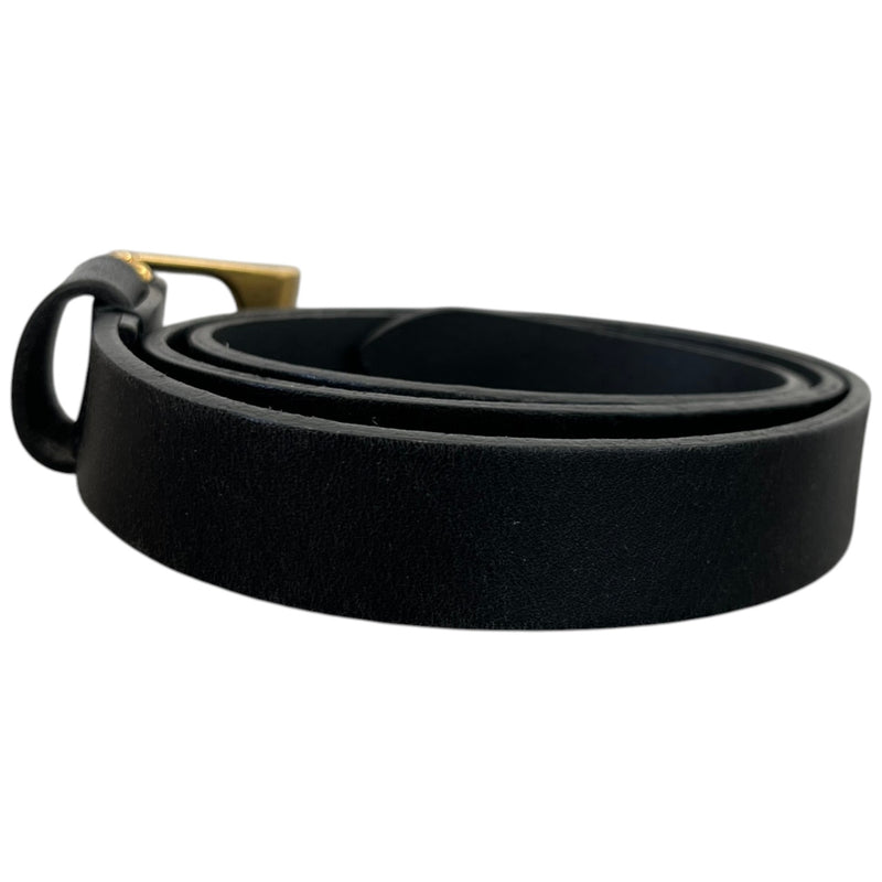 Women's Skinny Leather Belt Black Size W28