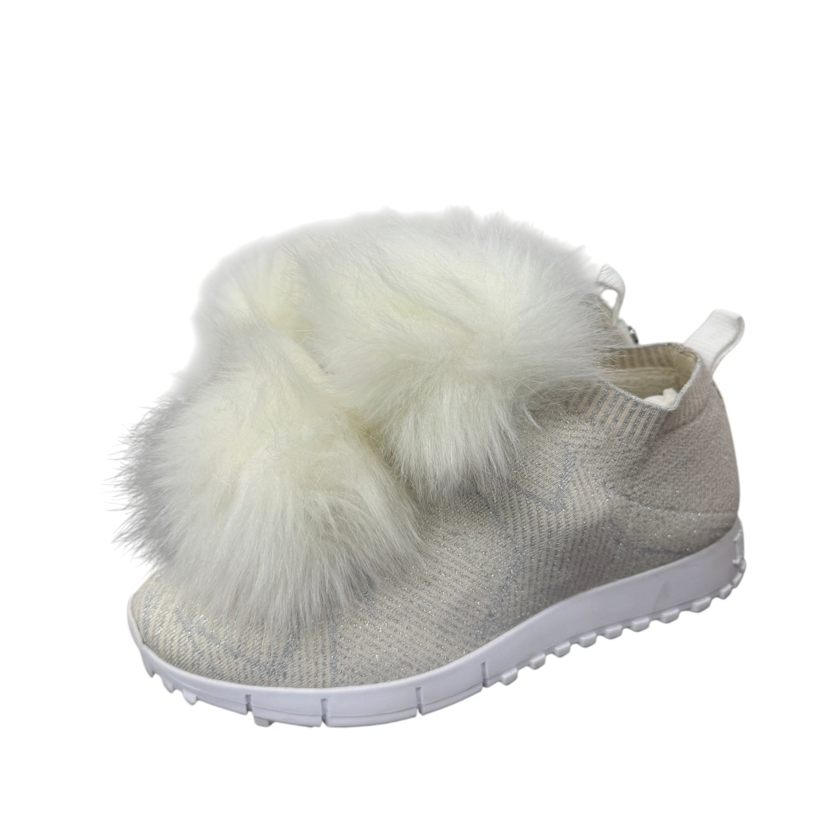 Women's Pom Pom Embellishment Low Trainers White Size UK 4 / EU 37 - Photo 7
