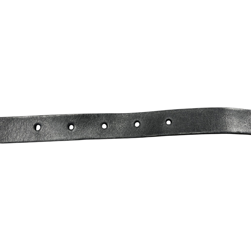 Women's Skinny Leather Belt Black Size W28