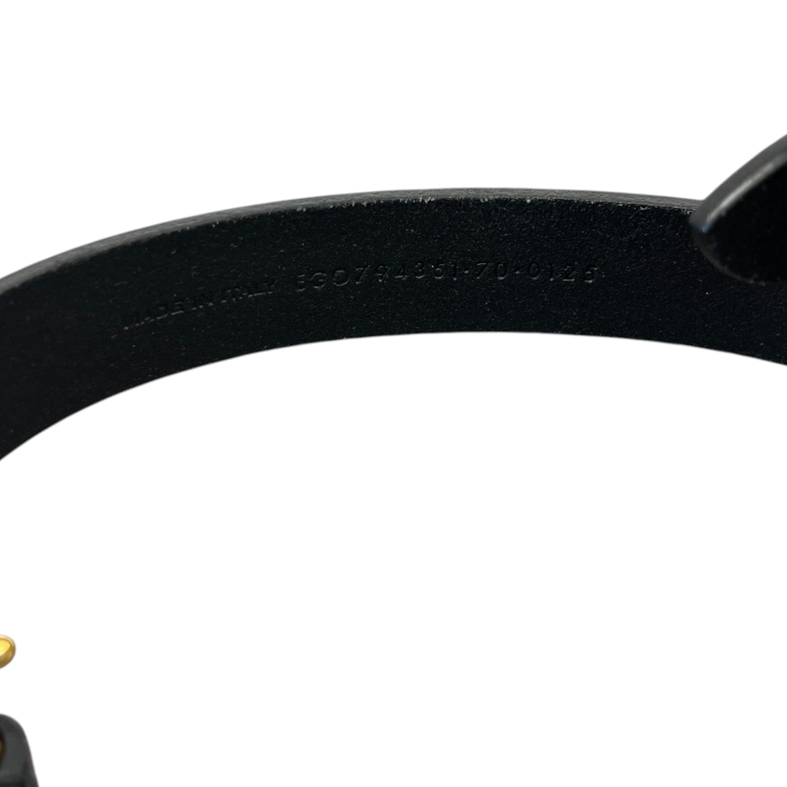 Women's Skinny Leather Belt Black Size W28 - Photo 7