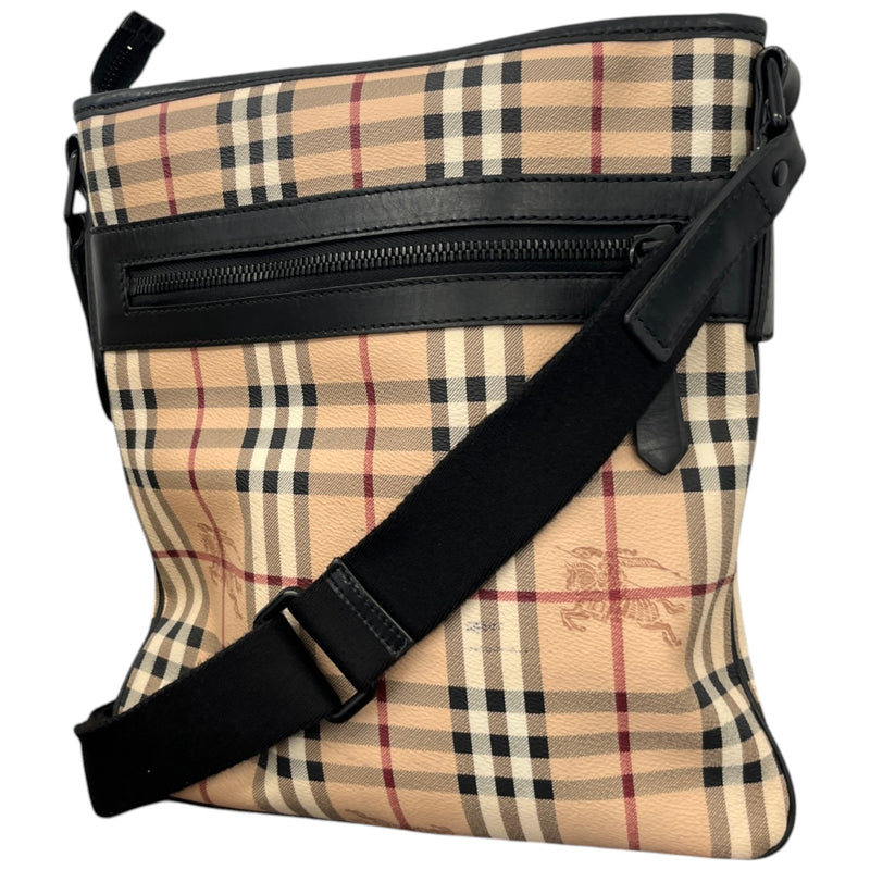 Men's Checkered Messenger Bag Beige