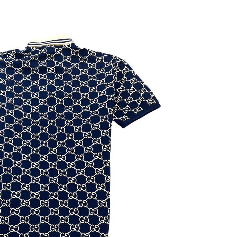 Men's GG Supreme Polo Shirt Navy Size L