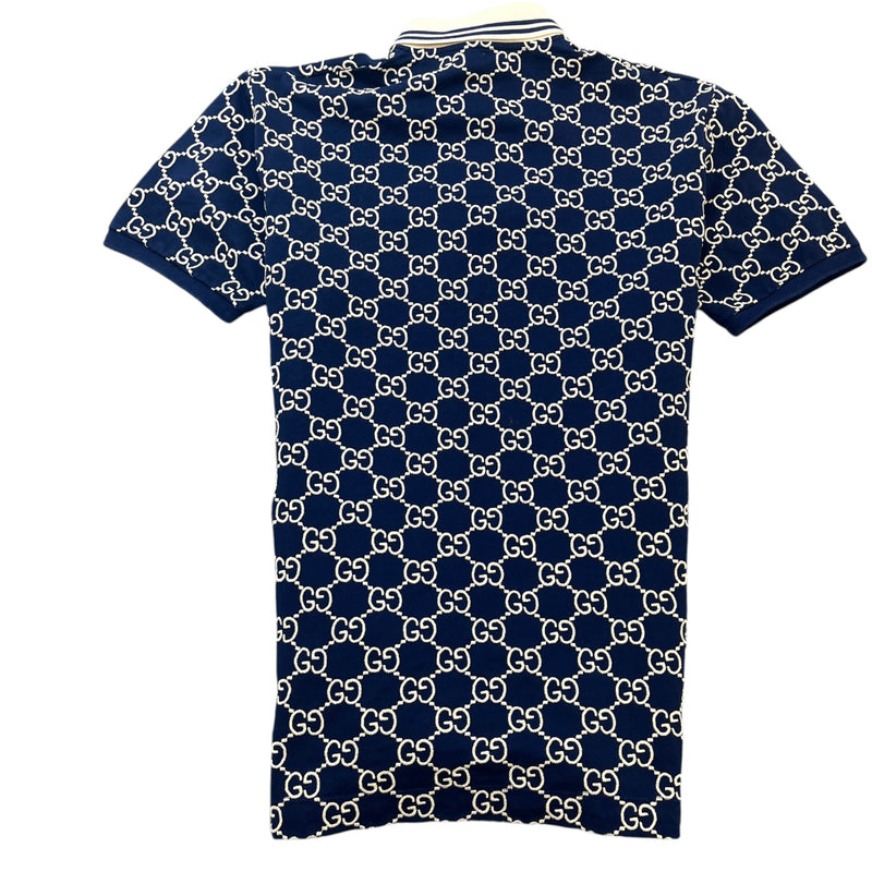 Men's GG Supreme Polo Shirt Navy Size L