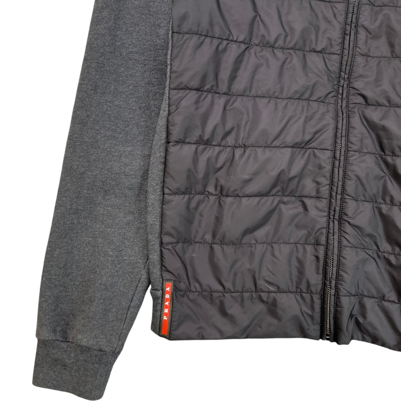 Men's Plaque Logo Jacket Grey Size M