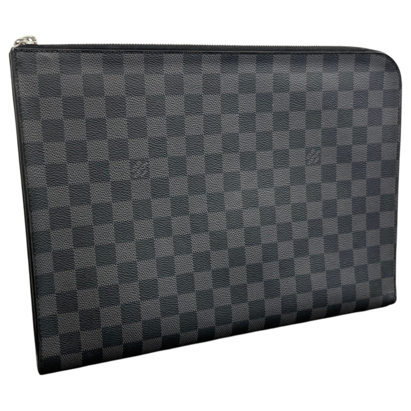 Men's Damier Graphite Pochette Jour GM Pouch Black