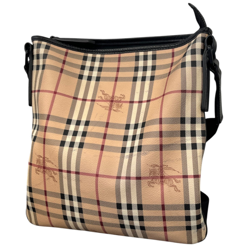 Men's Checkered Messenger Bag Beige