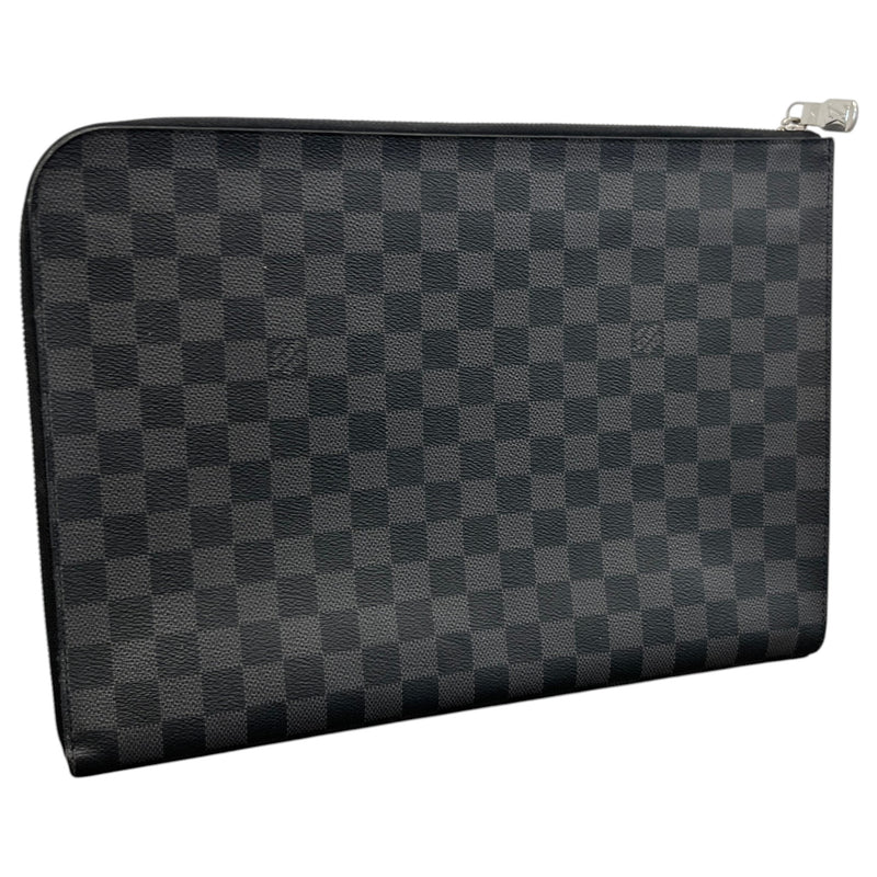 Men's Damier Graphite Pochette Jour GM Pouch Black