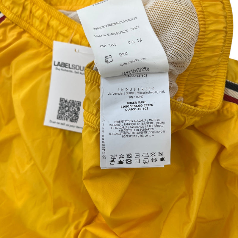 Men's Patch Logo Swim Shorts Yellow Size M