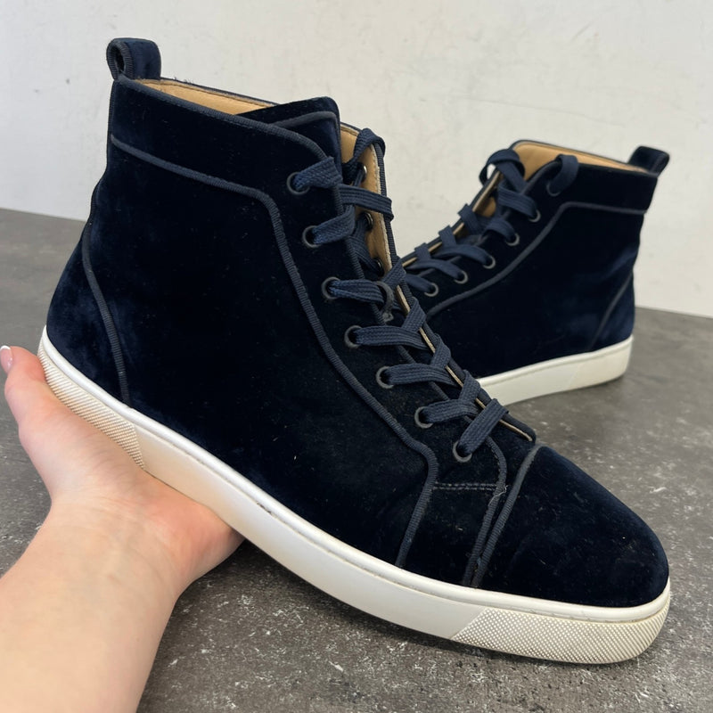 Men's Louis Orlato Flat High Trainers Navy Size EU 43 / UK 9