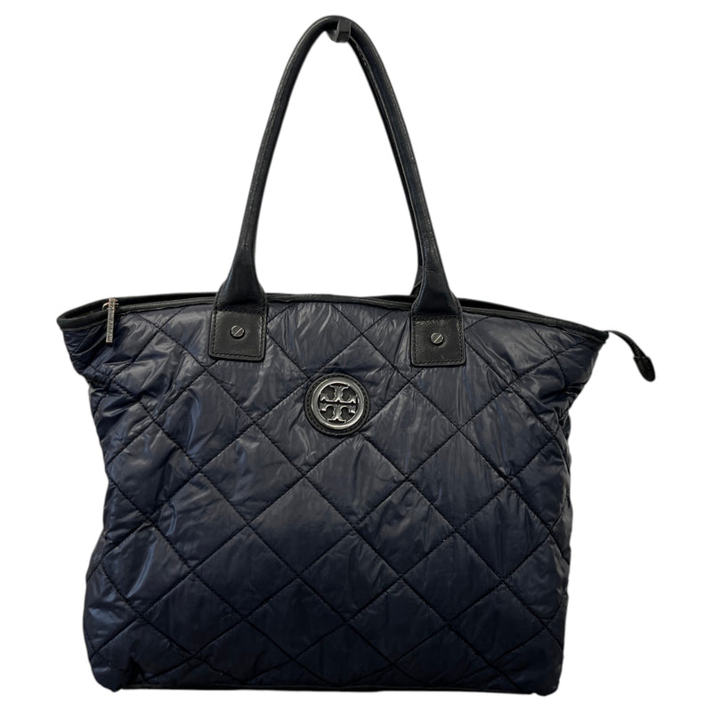 Women's Quilted Logo Handbag Navy