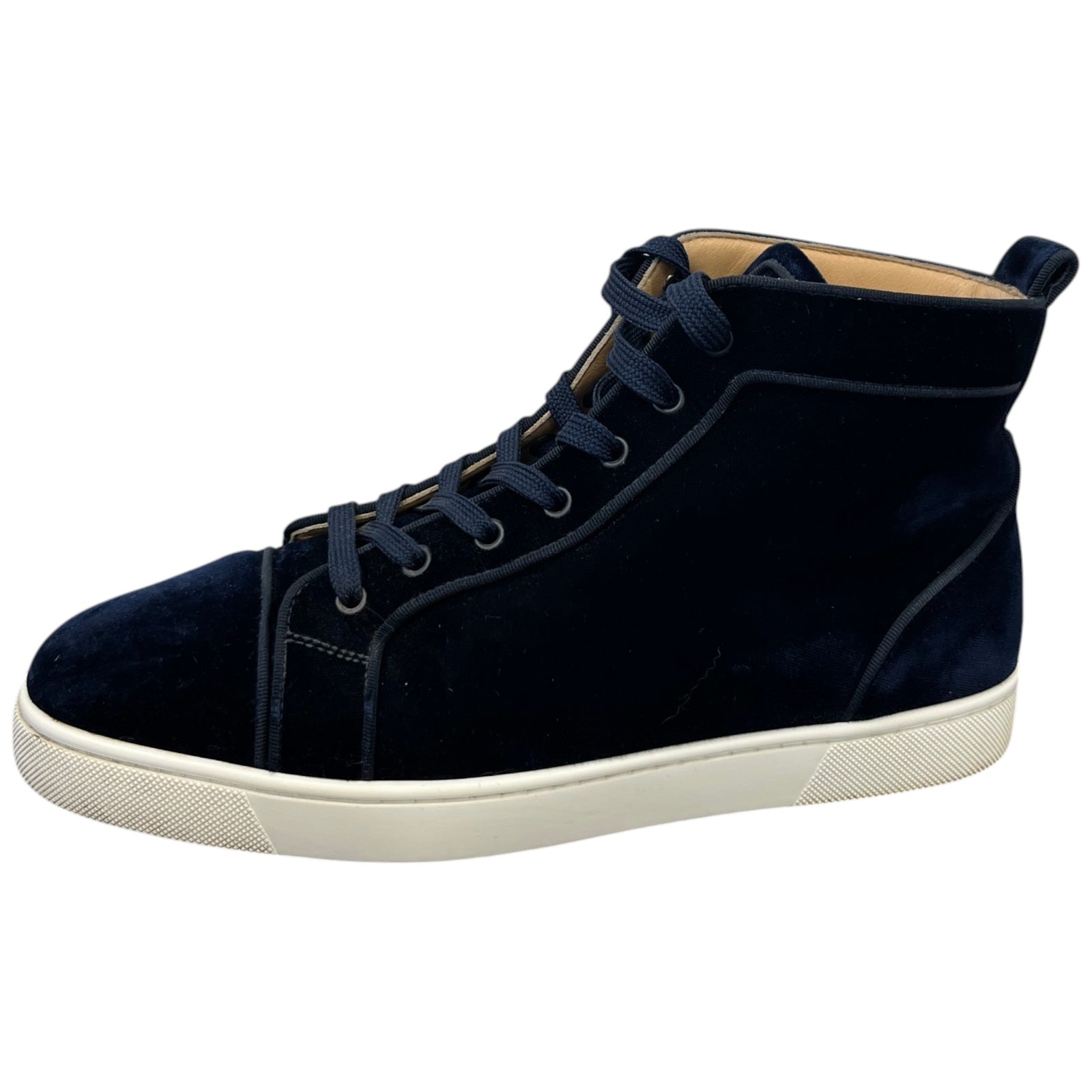 Men's Louis Orlato Flat High Trainers Navy Size EU 43 / UK 9 - Photo 5