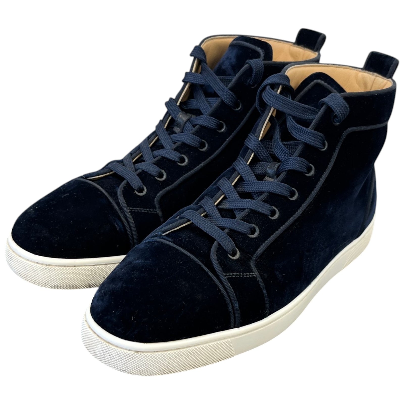 Men's Louis Orlato Flat High Trainers Navy Size EU 43 / UK 9 - Photo 9