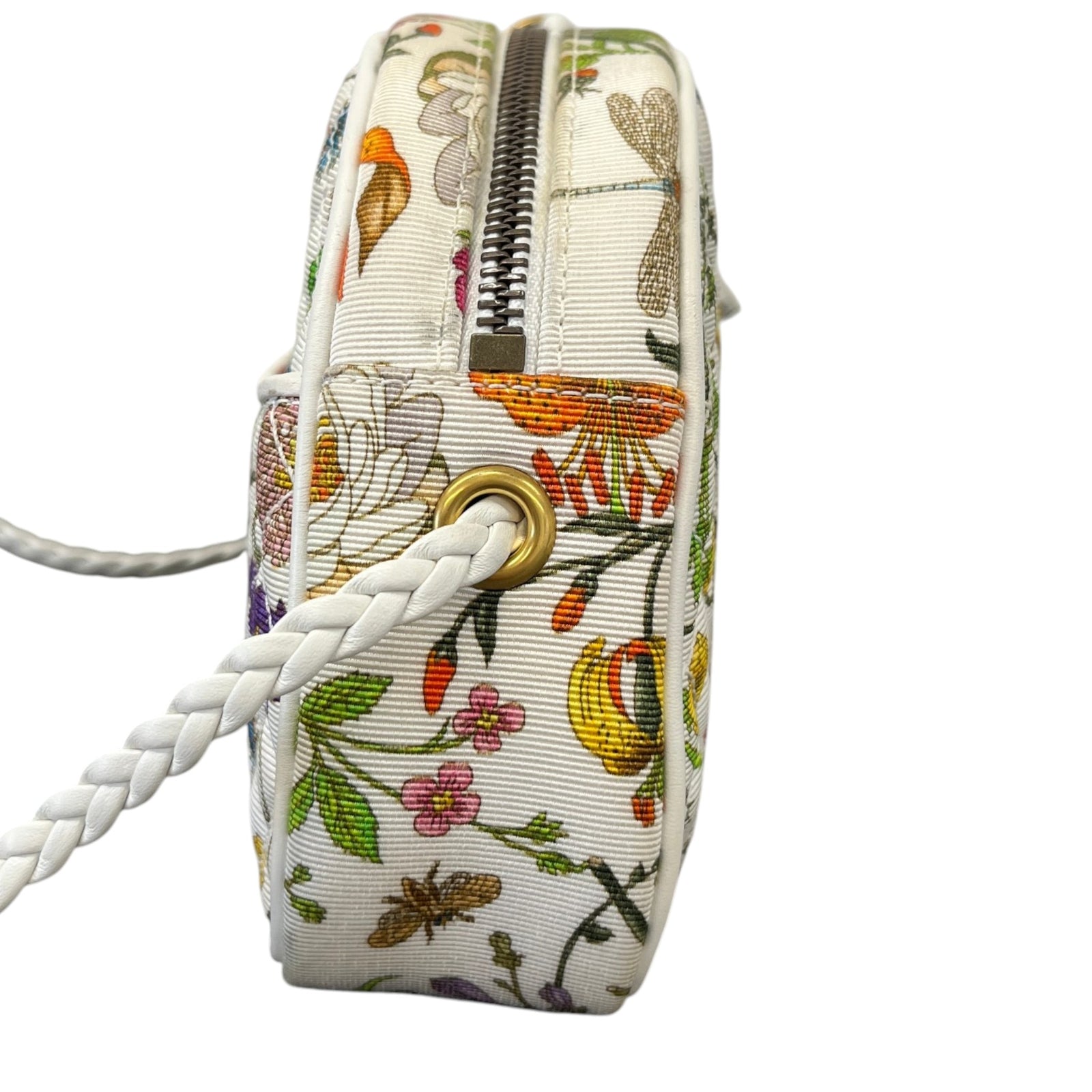 Women's Floral Trapuntata Handbag White - Photo 6