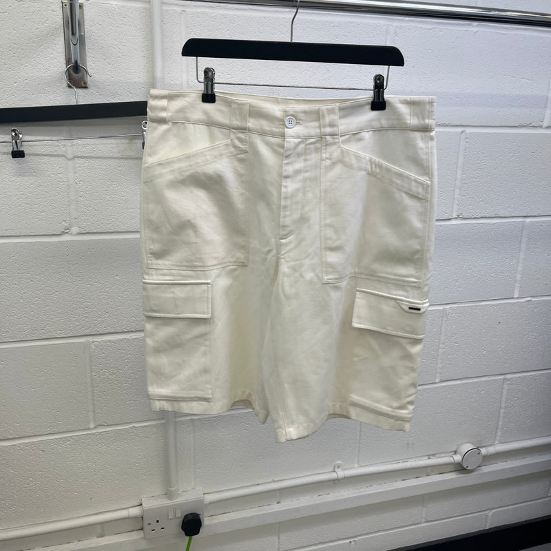 Men's Cargo Shorts Cream Size L / W34