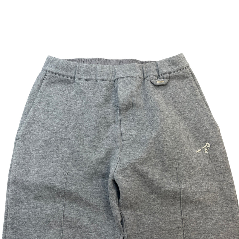 Men's Embroidered LV Joggers Grey Size W35