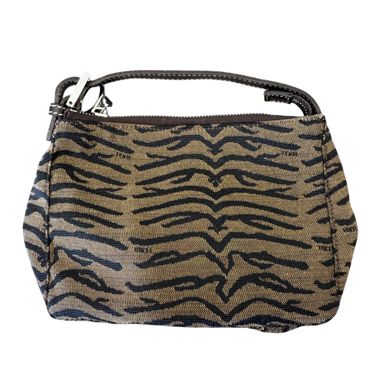 Women's Logo Tiger Print Handbag Brown