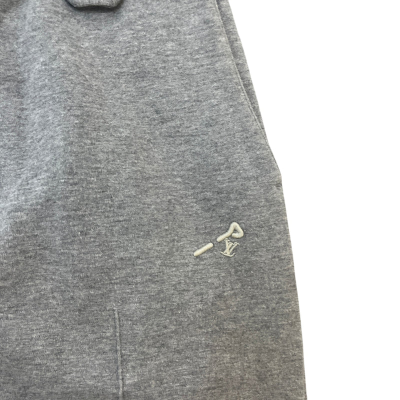 Men's Embroidered LV Joggers Grey Size W35