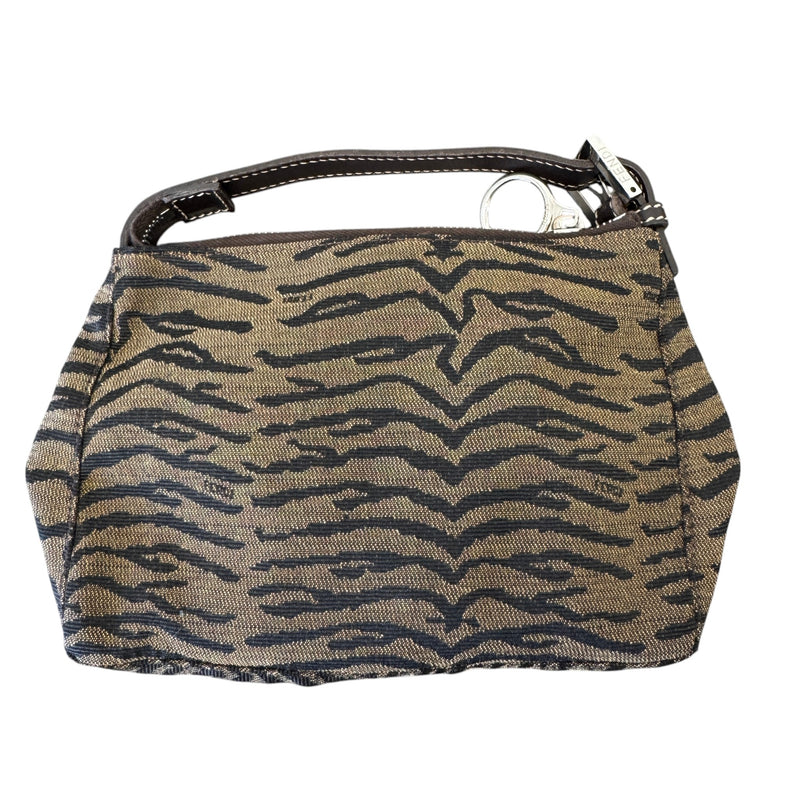 Women's Logo Tiger Print Handbag Brown