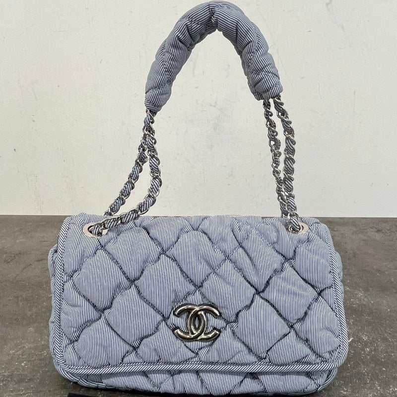 Women's Cruise Bubble Quilted Flap Bag Blue