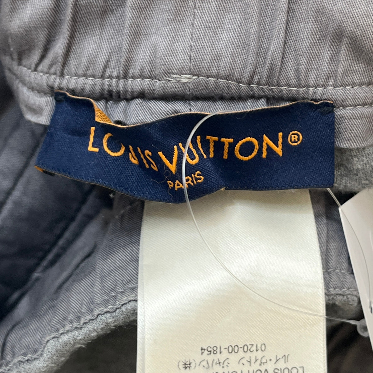Men's Embroidered LV Joggers Grey Size W35 - Photo 7
