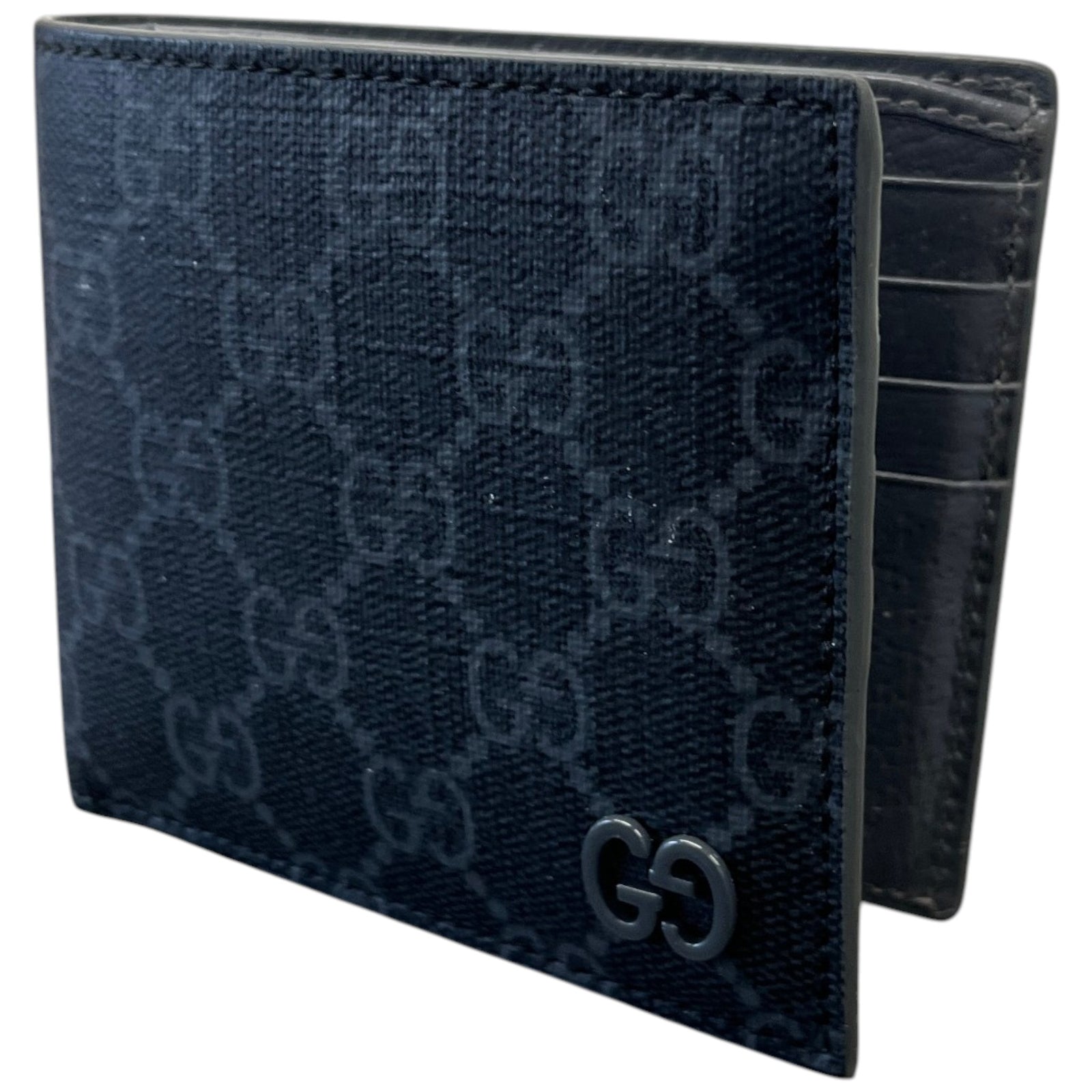 Men's GG Supreme Wallet Black - Photo 5
