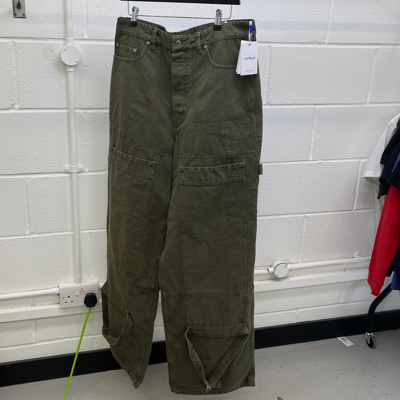 Men's Relax Carpenter Cargos Khaki Size Waist 33"