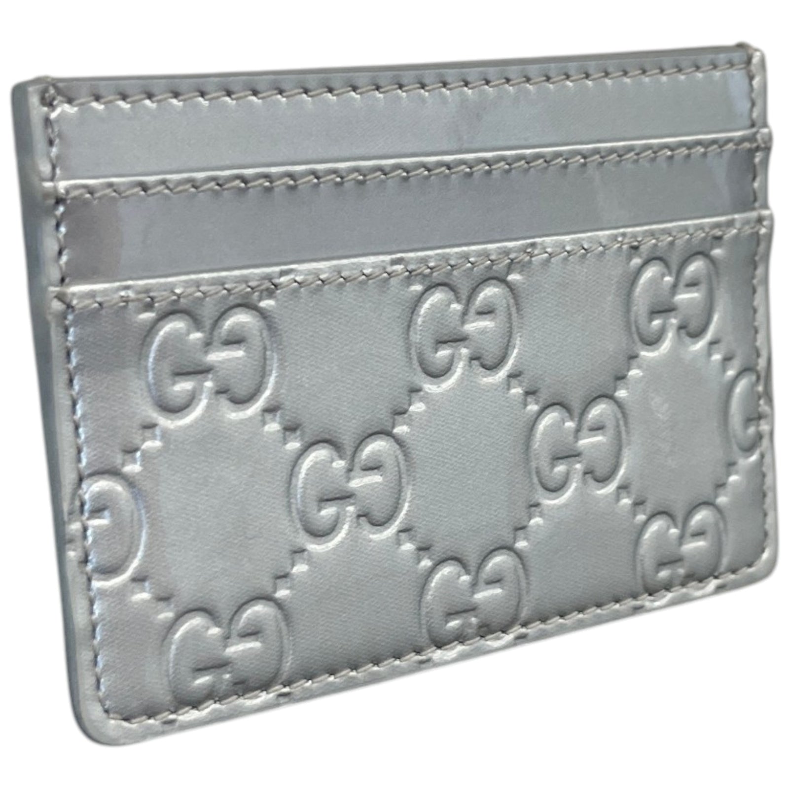 Men's GG Supreme Card Holder Grey - Photo 3