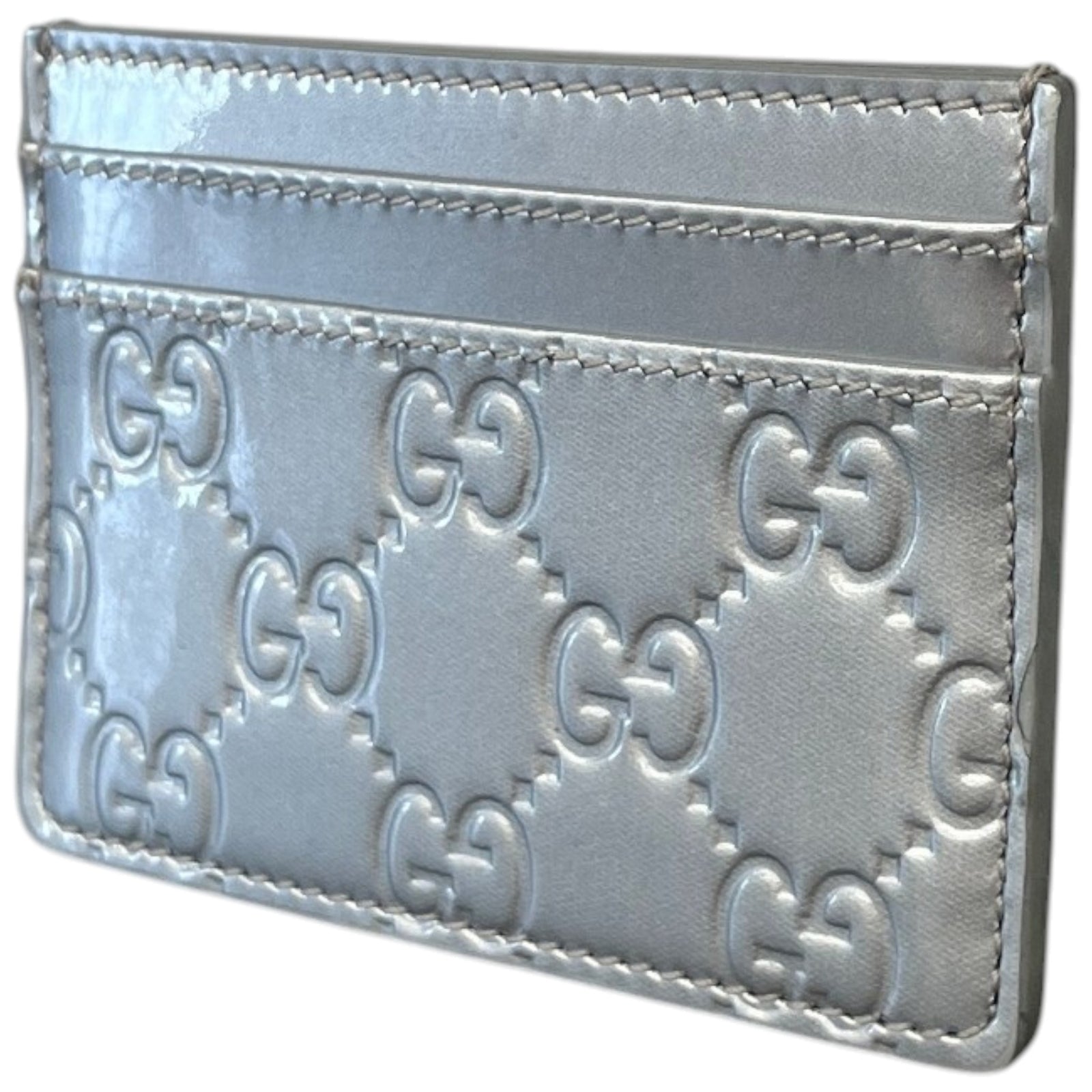 Men's GG Supreme Card Holder Grey - Photo 4