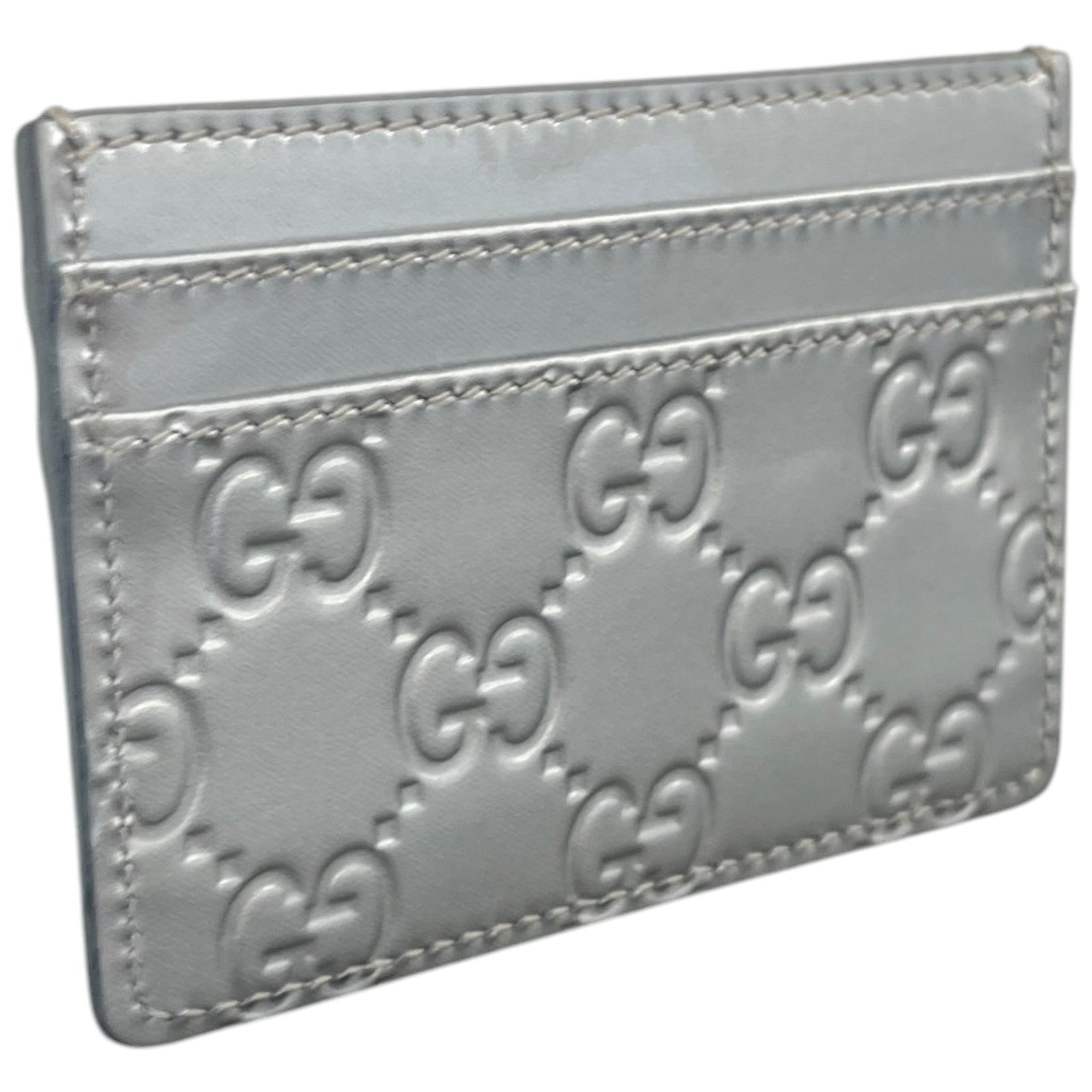Men's GG Supreme Card Holder Grey - Photo 5