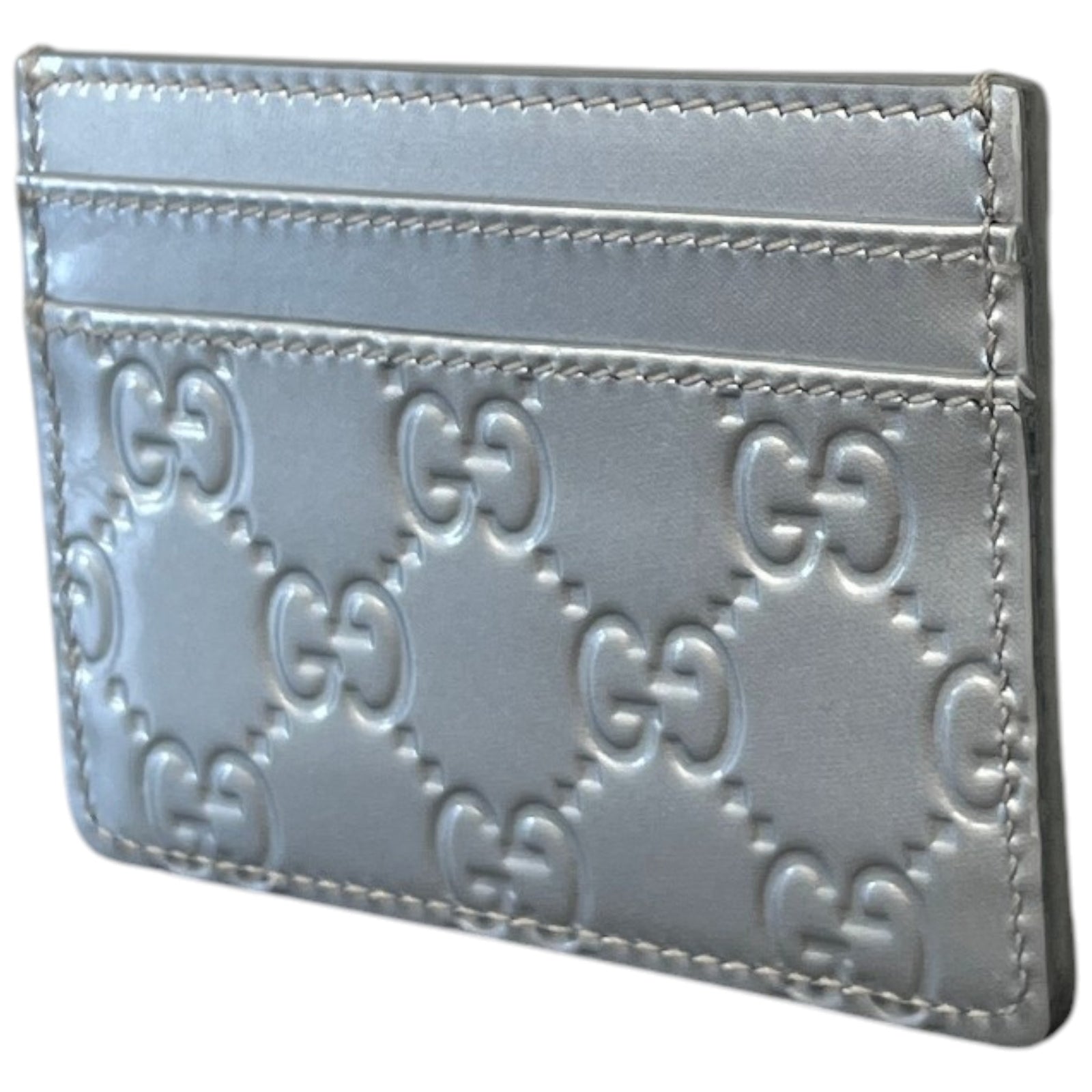 Men's GG Supreme Card Holder Grey - Photo 6