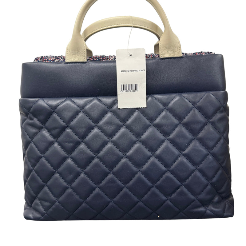 Women's Tweed Two-Way Portobello Tote Handbag Navy
