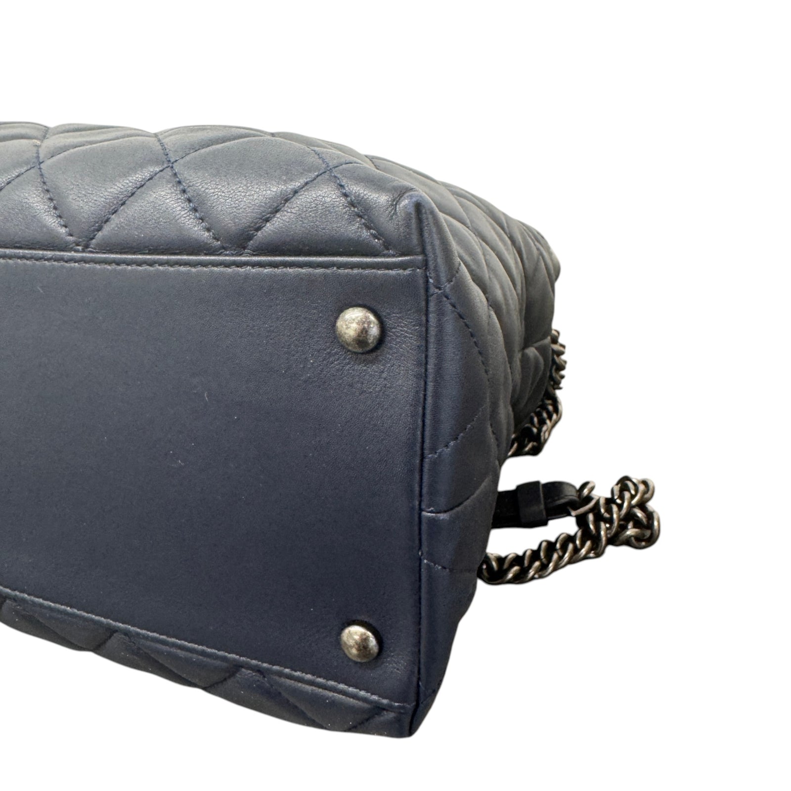 Women's Tweed Two-Way Portobello Tote Handbag Navy - Photo 9
