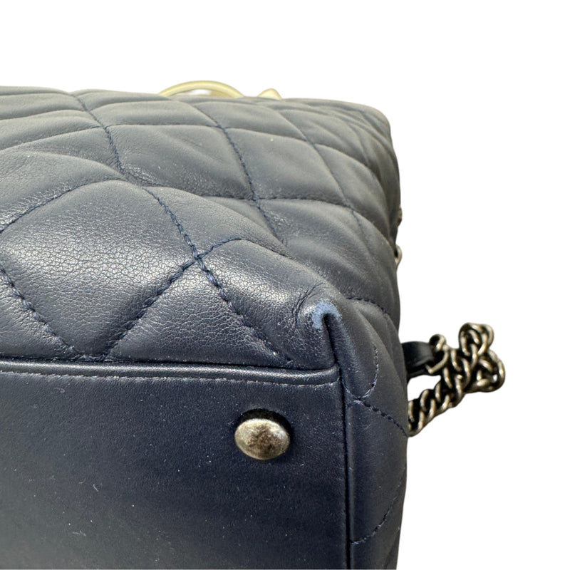 Women's Tweed Two-Way Portobello Tote Handbag Navy