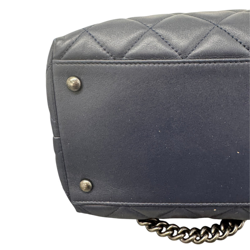 Women's Tweed Two-Way Portobello Tote Handbag Navy