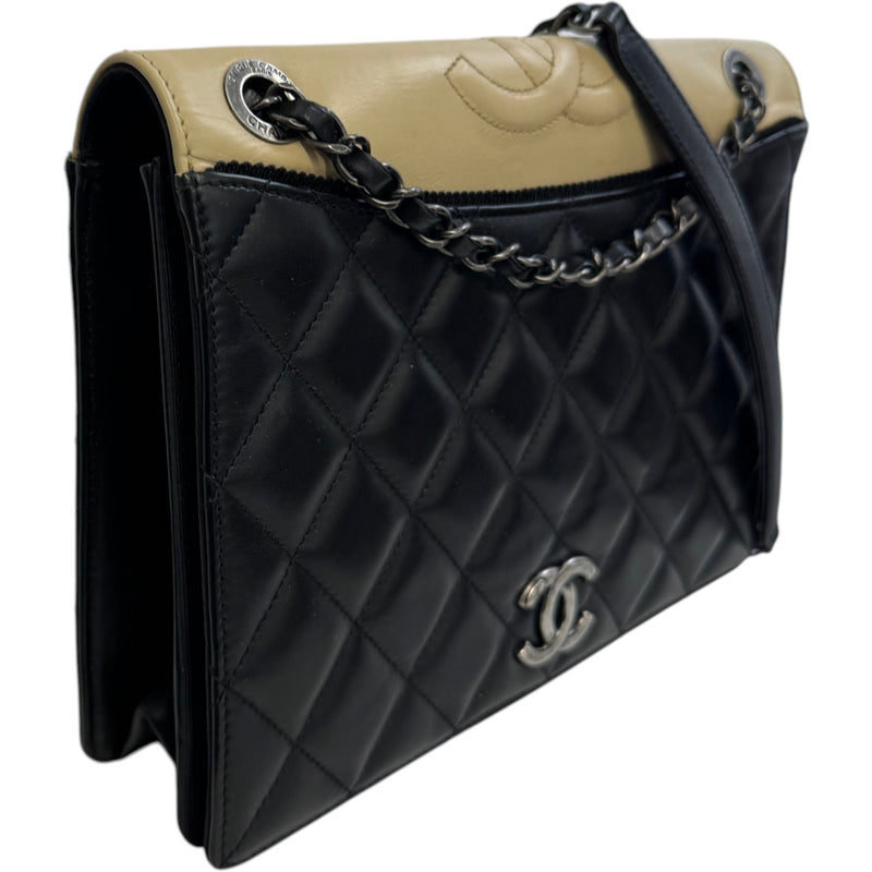 Women's Ballerine Flap Handbag Black