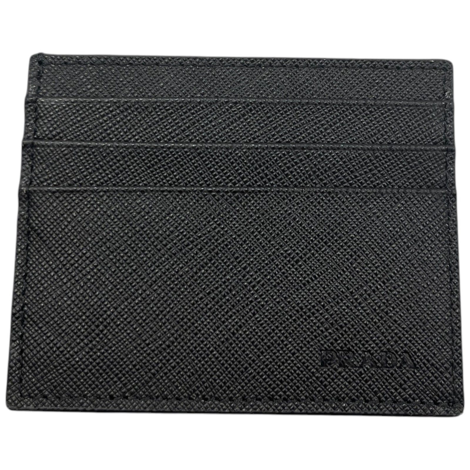 Men's Saffiano Leather Card Holder Black - Photo 1