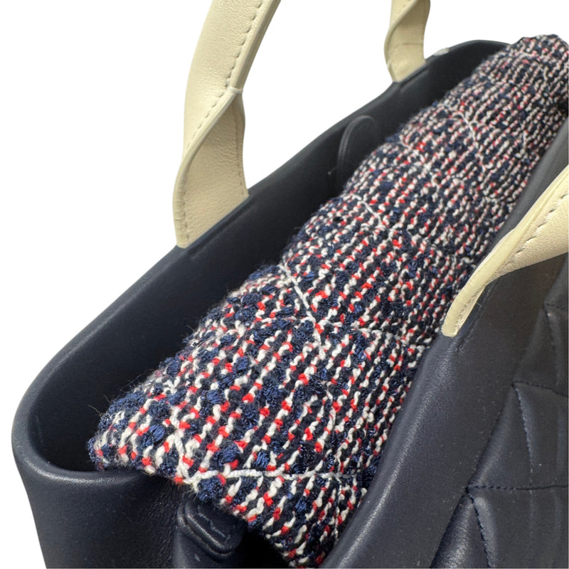 Women's Tweed Two-Way Portobello Tote Handbag Navy