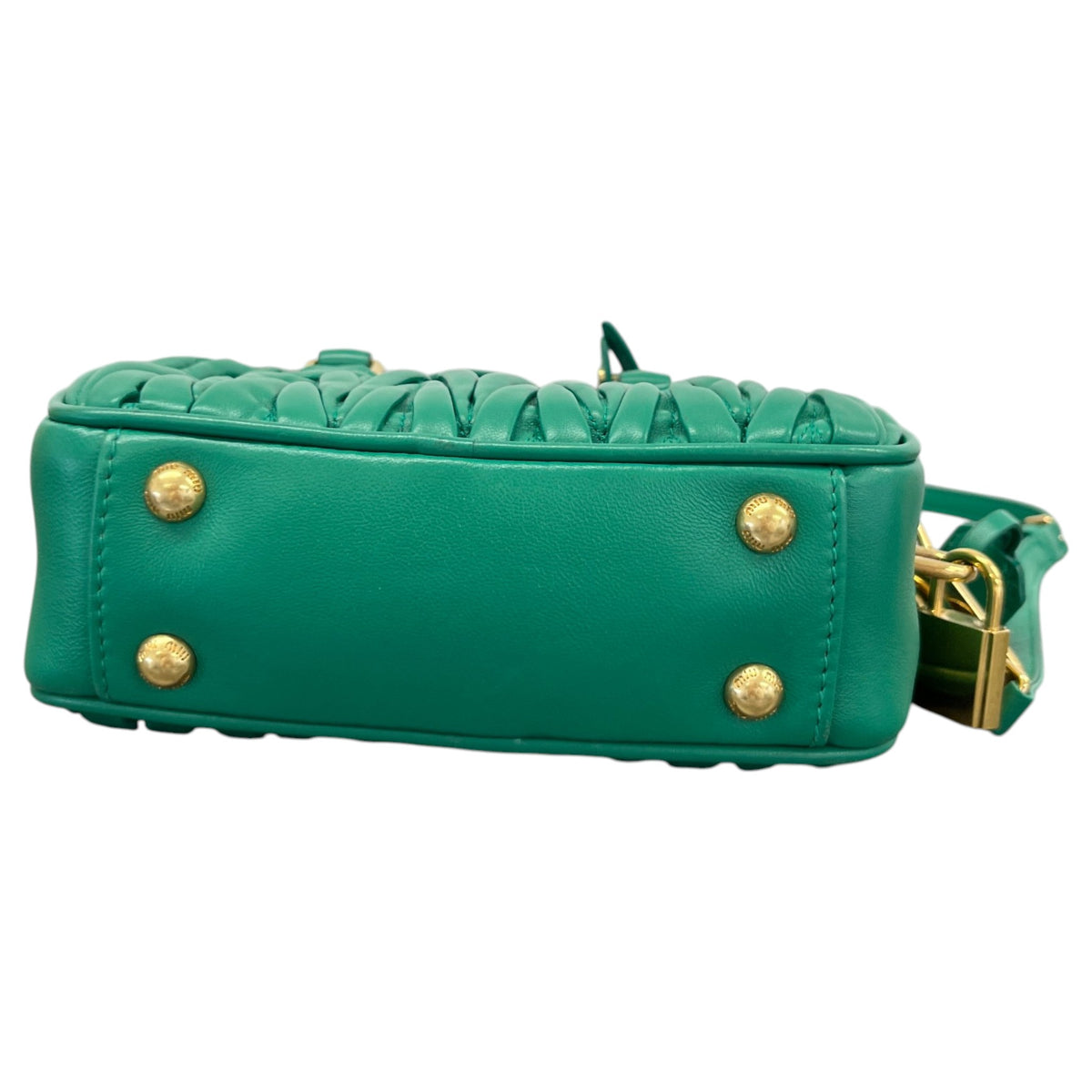 Women's Arcadie Matelassé Nappa Crossbody Bag Green - Photo 10