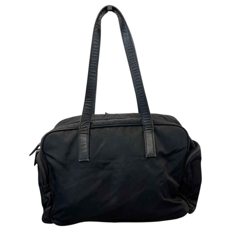 Women's Tessuto Nylon Boston Handbag Black